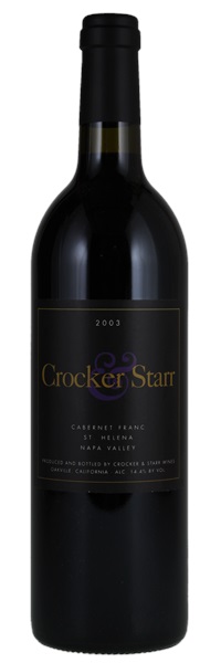 2003 Crocker & Starr Cabernet Franc, 750ml
