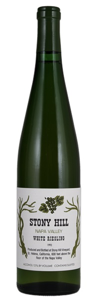 1993 Stony Hill White Riesling, 750ml