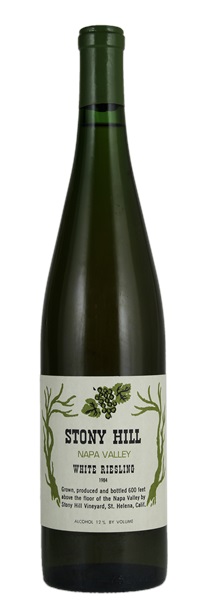 1984 Stony Hill White Riesling, 750ml