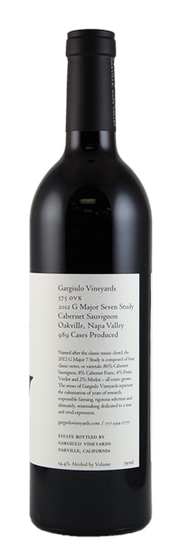 2012 Gargiulo Vineyards G Major 7 Study 575 OVX Vineyard Cabernet Sauvignon, 750ml