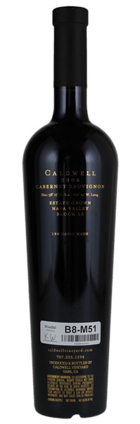 2006 Caldwell Vineyards Block 15 Cabernet Sauvignon, 750ml