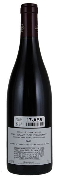 2009 Domaine Bruno Clavelier Vosne-Romanee Les Beaux Monts Vieilles Vignes, 750ml