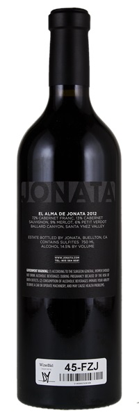 2012 Jonata El Alma de Jonata, 750ml