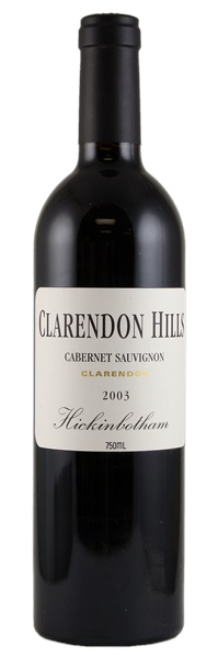 2003 Clarendon Hills Hickinbotham Vineyard Cabernet Sauvignon, 750ml