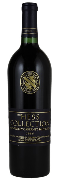 1986 Hess Collection Reserve Cabernet Sauvignon, 750ml