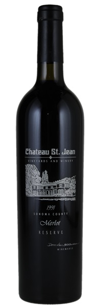 1991 Chateau St. Jean Reserve Merlot, 750ml