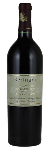 1990 Beringer Bancroft Ranch Howell Mountain Merlot, 750ml