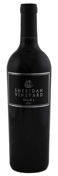 2008 Sheridan Vineyard Block 1 Cabernet Sauvignon, 750ml
