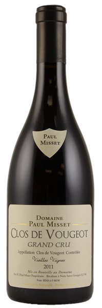 2011 Domaine Paul Misset Clos de Vougeot Vieilles Vignes, 750ml