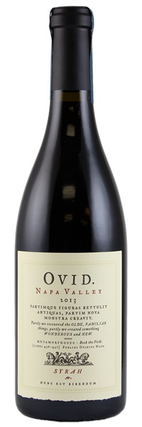 2013 Ovid Winery Syrah, 750ml