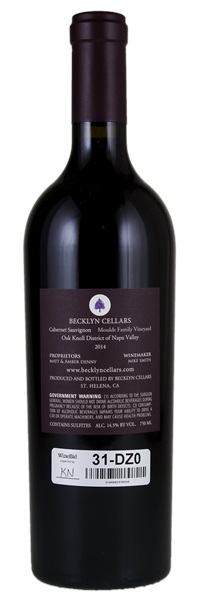 2014 Becklyn Moulds Family Vineyard Reserve Cabernet Sauvignon, 750ml