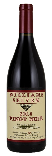 2014 Williams Selyem Vista Verde Vineyard Pinot Noir, 750ml