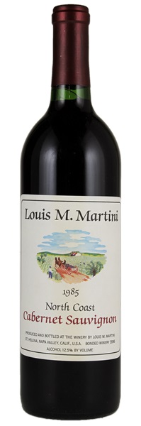 1985 Louis M. Martini North Coast Cabernet Sauvignon, 750ml
