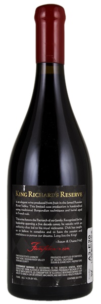 2014 Fantesca Estate & Winery King Richard's Reserve Pinot Noir, 750ml