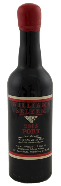 2005 Williams Selyem Mistral Vineyard Port, 375ml