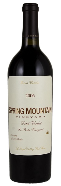 2006 Spring Mountain La Perla Vineyard Petit Verdot, 750ml