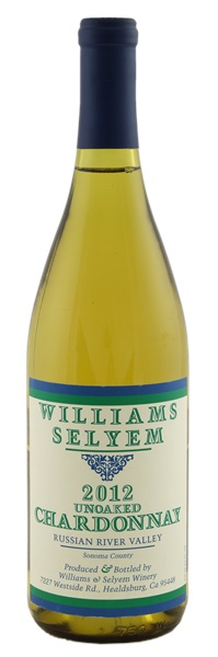 2012 Williams Selyem Unoaked Russian River Valley Chardonnay, 750ml