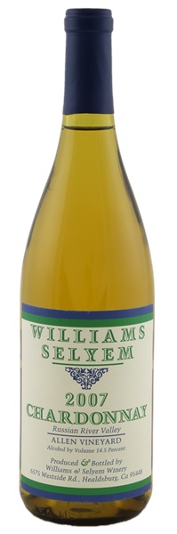 2007 Williams Selyem Allen Vineyard Chardonnay, 750ml