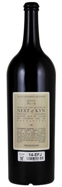 2012 Sine Qua Non Next Of Kyn No. 6 Red, 1.5ltr