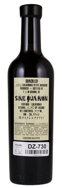 2012 Sine Qua Non Shackled, 375ml