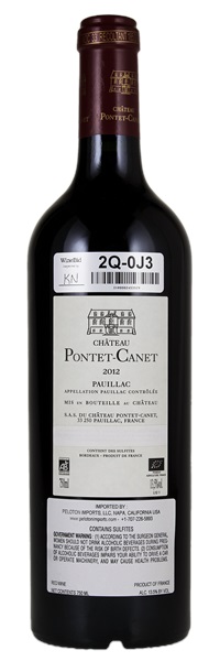 2012 Château Pontet-Canet, 750ml