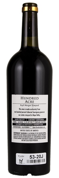 2003 Hundred Acre Kayli Morgan Vineyard Cabernet Sauvignon, 750ml