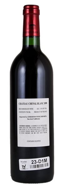 1999 Château Cheval-Blanc, 750ml