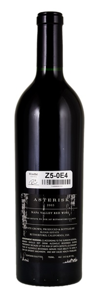 2003 Sloan Asterisk, 750ml