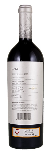 2003 Bodegas El Nido El Nido, 750ml