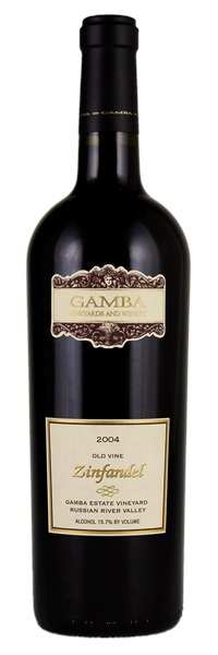 2004 Gamba Estate Vineyard Old Vine Zinfandel, 750ml