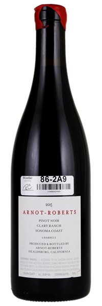 2015 Arnot-Roberts Clary Ranch Pinot Noir, 750ml