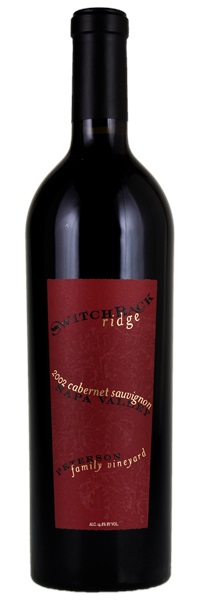 2002 Switchback Ridge Peterson Family Vineyard Cabernet Sauvignon, 750ml