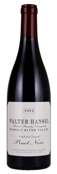 2004 Walter Hansel Family Vineyard Cahill Lane Pinot Noir, 750ml