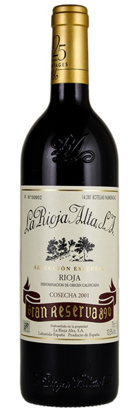 2001 La Rioja Alta Gran Reserva 890 Seleccion Especial, 750ml