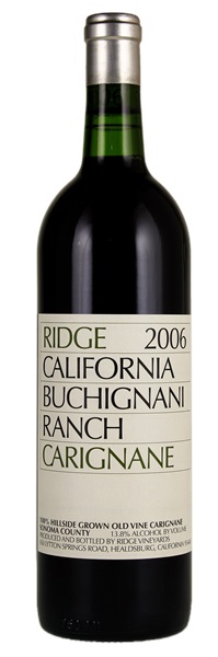 2006 Ridge Buchignani Ranch Carignane ATP, 750ml