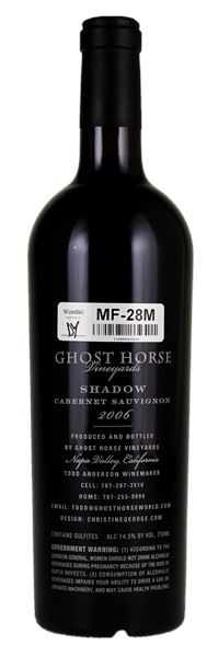 2006 Ghost Horse Vineyard Shadow Cabernet Sauvignon, 750ml