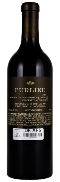 2012 Purlieu Wines Beckstoffer To Kalon Cabernet Sauvignon, 750ml