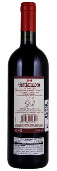 2008 Grattamacco Bolgheri Rosso Superiore, 750ml