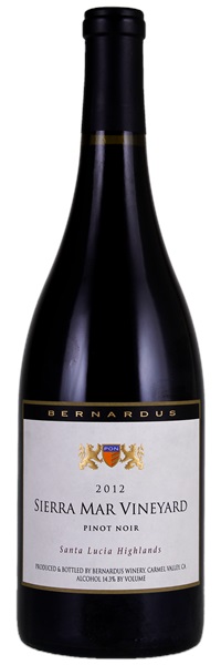 2012 Bernardus Sierra Mar Vineyard Pinot Noir, 750ml