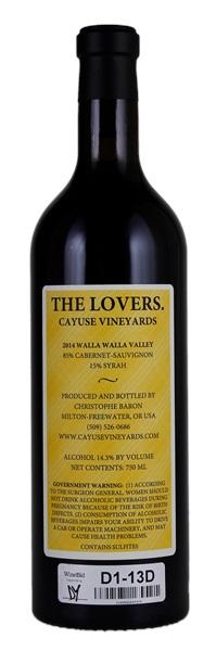 2014 Cayuse The Lovers, 750ml