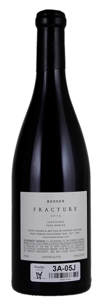 2015 Booker Vineyard Fracture Syrah, 750ml