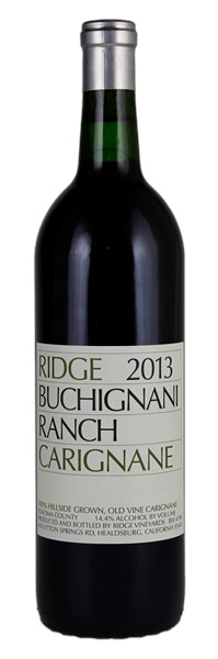 2013 Ridge Buchignani Ranch Carignane, 750ml