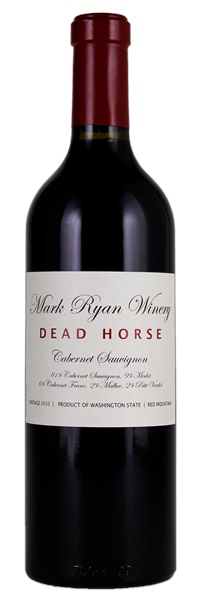 2010 Mark Ryan Winery Dead Horse Cabernet Sauvignon, 750ml