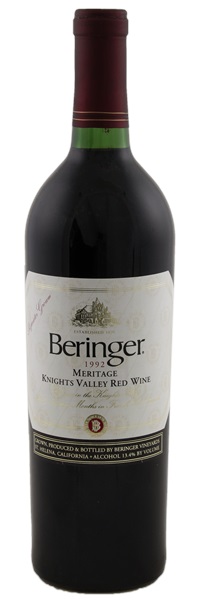 1992 Beringer Knights Valley Red Meritage, 750ml