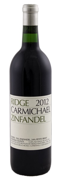 2012 Ridge Carmichael Zinfandel ATP, 750ml