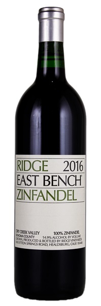 2016 Ridge East Bench Zinfandel, 750ml