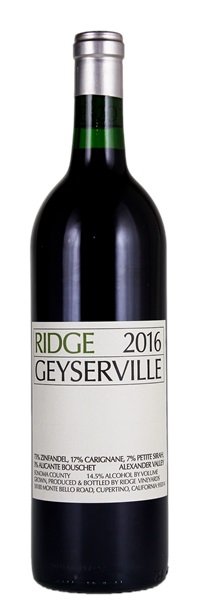 2016 Ridge Geyserville, 750ml