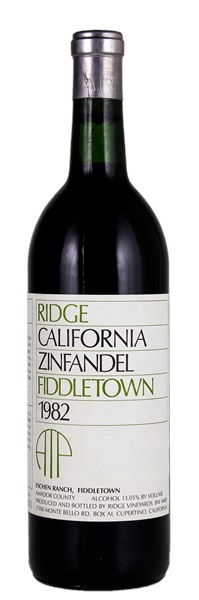 1982 Ridge Fiddletown Eschen Ranch Zinfandel ATP, 750ml