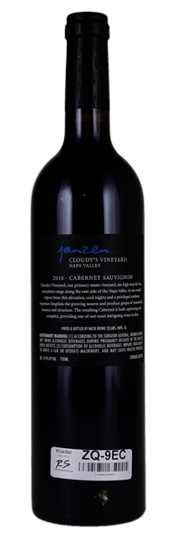 2010 Bacio Divino Janzen Cloudy's Vineyard Cabernet Sauvignon, 750ml
