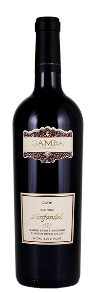 2006 Gamba Estate Vineyard Old Vine Zinfandel, 750ml